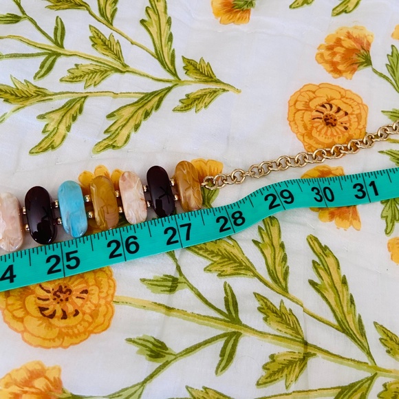 Sezane Fine Octavie Belt Turquoise Multicoloured - Size 75 - Picture 7 of 8